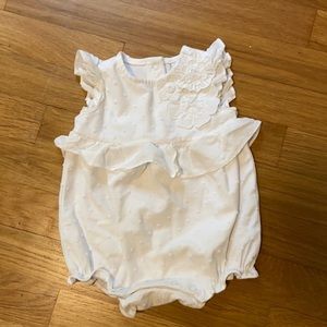 Janie and jack white summer onesie